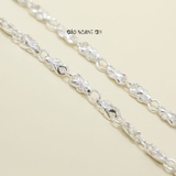 Dây Chuyền Bạc Cho Bé Ống Dẹt Kiểu Hoa Văn Xinh Xắn D2411120025