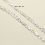 Dây Chuyền Bạc Cho Bé Ống Dẹt Kiểu Hoa Văn Đơn Giản Dễ Thương D2411120006