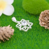 Mặt Dây Chuyền Bạc Nữ Hoa Đá 8Ly5 Sang Trọng M2409240033