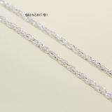 Dây Chuyền Bạc Cho Bé S990 Kiểu Dây Xoắn Bền Đẹp Chắc Chắn D2411120043
