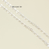 Dây Chuyền Bạc Cho Bé Chữ O Dẹt Trơn Thiết Kế Đơn Giản Nhiều Size