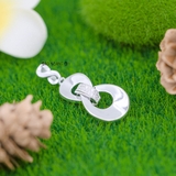 Mặt Dây Chuyền Bạc Nữ S925 Số 8 Trơn Ít Đá M2409230066