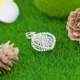 Mặt Dây Chuyền Bạc Nữ S925 Hình Chiếc Lá Phay Sáng  M2409220014