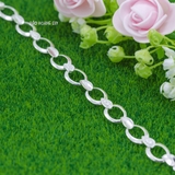 Lắc Tay Bạc Nữ S925 Kiểu Mắt Nối Hình Chiếc Lá Đẹp Lấp Lánh L2410070005