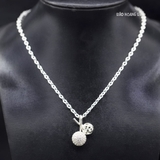 Mặt Dây Chuyền Bạc Nữ Hình 2 Quả Cầu Đính Đá Đẹp Sang Trọng M2409220002