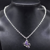 Mặt Dây Chuyền Bạc Nữ Phong Thủy S925 Hình Cánh Bướm