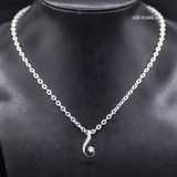 Mặt Dây Chuyền Bạc Nữ Chiếc Lá Nhỏ Đá 5 Ly M2409230046