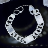 Lắc Tay Bạc Cho Nam Kiểu Đúc Dẹt Trạm Số 555 May Mắn L2410050008