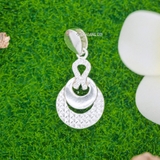 Mặt Dây Chuyền Bạc Nữ S990 2 Vòng Tròn Phay Sáng M2409230030