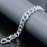 Lắc Tay Bạc Nam Mắt Xích Đơn Dạng Mắt Vừa L2410060015