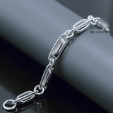 Lắc Tay Bạc Nam Mắt Dài Kết Hợp Mắt Tròn Sáng Tạo L2410060008