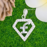 Mặt Dây Chuyền Bạc Nữ Hình Viên Kim Cương Đính Đá Lấp Lánh M2409230077