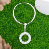 Mặt Dây Chuyền Bạc Nữ S925 Tròn Đôi Vòng Tròn Nhỏ Có Thể Chuyển Động M2409220045