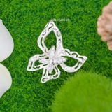 Mặt Dây Chuyền Bạc Nữ Cánh Bướm Khắc 3D Tinh Xảo M2409230044