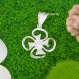 Mặt Dây Chuyền Bạc Nữ Hoa 4 Cánh Sáng Tạo Đính Đá Đẹp M2409230004