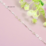 Lắc Tay Bạc Nữ S925 Mặt Tròn Phay Sáng Đẹp L2410160022