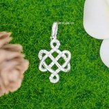 Mặt Dây Chuyền Bạc Nữ Hình 2 Trái Tim Đan Vào Nhau M2409210048