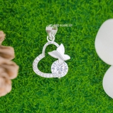 Mặt Dây Chuyền Bạc Nữ S990 Trái Tim và Cánh Bướm M2409230022