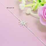 Lắc Tay Bạc Nữ S925 Sợi Mì Vuông Hậu Duệ Mặt Trời Nhiều Size