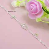 Lắc Tay Bạc Nữ S925 Mặt Mèo Kitty Và Cá Đáng Yêu Tinh Nghịch L2410160029