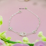 Lắc Tay Bạc Nữ S925 Mặt Mèo Kitty Và Cá Đáng Yêu Tinh Nghịch L2410160029