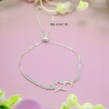 Lắc Tay Bạc Nữ Trăng Sao Đá Lấp Lánh Free Size L2410160018
