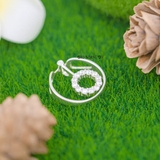 Mặt Dây Chuyền Bạc Nữ S925 Tròn Đôi Vòng Tròn Nhỏ Có Thể Chuyển Động M2409220045