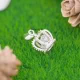 Mặt Dây Chuyền Bạc Nữ Phong Thủy Vương Miện