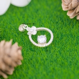 Mặt Dây Chuyền Bạc Nữ S990 Bông Hoa Nhỏ Đá 6 Ly M2409230025