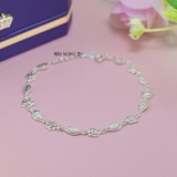 Lắc Tay Bạc Nữ S990 Nguyên Chất Hoa và Lá Nhỏ Xinh L2410070053