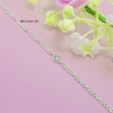 Lắc Tay Bạc Nữ S990 Nguyên Chất Mặt Tròn Đá Chủ 5 Li L2410080009
