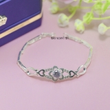 Lắc Tay Bạc Nữ Hoa 5 Cánh Đá Chủ 6 Li Sang Trọng L2410070059