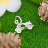 Mặt Dây Chuyền Bạc Nữ Hình Chiếc Xe Vespa M2409220043