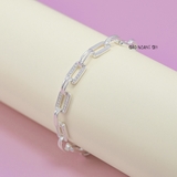 Lắc Tay Bạc Nữ S925 Hình Chữ Nhật Thanh Lịch Trẻ Trung L2410080028
