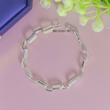 Lắc Tay Bạc Nữ S925 Hình Chữ Nhật Thanh Lịch Trẻ Trung L2410080028