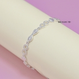 Lắc Tay Bạc Nữ S925 Nguyên Chất Hình Nơ Vô Cực L2410070029