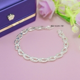 Lắc Tay Bạc Nữ Hình Chiếc Lá Có In Hình Trái Tim L2410060036