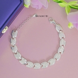 Lắc Tay Bạc Nữ S925 Kiểu Phay Ít Đá Sáng Đẹp L2410130032
