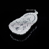 Mặt Dây Chuyền Bạc Nữ S999 Tượng Phật Quan Âm Mặt Sau Phay Cát Khắc Chữ M2409250015