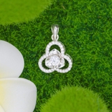 Mặt Dây Chuyền Bạc Nữ S925 Hoa 3 Cánh Đính Đá Đẹp M2409230001