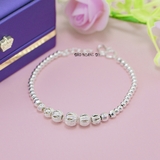 Lắc Tay Bạc Nữ S990 Nguyên Chất Hạt Tròn Phay Sáng Đẹp L2410080029