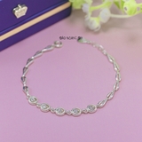 Lắc Tay Bạc Nữ S990 Nguyên Chất Mặt Tròn Kiểu Quả Lắc L2410080008