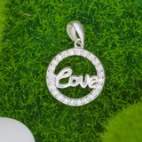 Mặt Dây Chuyền Bạc Nữ S990 Tròn Chữ Love M2409230020