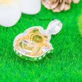 Mặt Dây Chuyền Bạc Nữ Phong Thủy Hồ Ly Đá Vàng Đính Đá M2412170002