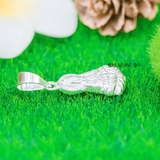 Mặt Dây Chuyền Bạc Nữ Tượng Phật Quan Thế Âm Bồ Tát Size Vừa Rỗng Mặt Sau M2409240057