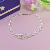 Lắc Tay Bạc Nữ Hình Cánh Bướm Có Trăng Và Hoa