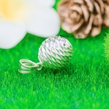 Mặt Dây Chuyền Bạc Nữ Quả Cầu Phay Sáng Lấp Lánh M2412170054