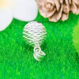 Mặt Dây Chuyền Bạc Nữ Quả Cầu Phay Sáng Lấp Lánh M2412170054