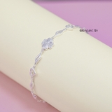 Lắc Tay Bạc Nữ S990 Nguyên Chất Cỏ 4 Lá May Mắn L2410070042