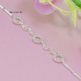 Lắc Tay Bạc Nữ S925 Hàng 3 Mặt Tròn Đá Lấp Lánh L2410080010